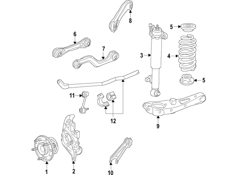 2019 Buick Regal TourX Crossmember Bushing, Rear Diagram for 23369018