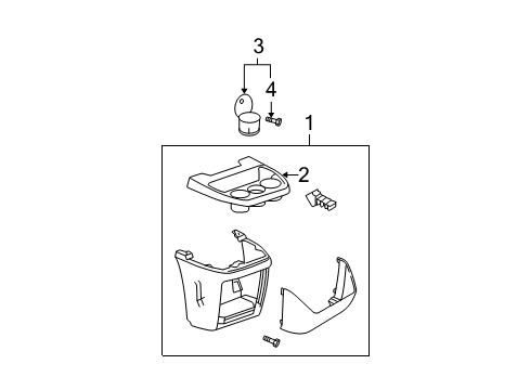 2025 Chevy Express 2500 Front Console Diagram