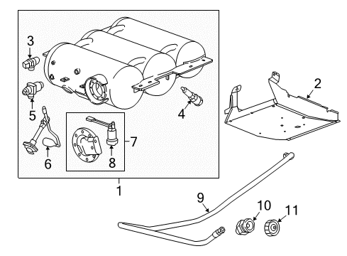 2015 Chevy Express 2500 Fuel System Components Diagram 3 - Thumbnail