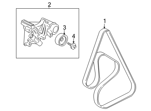2004 Pontiac Grand Prix Belts & Pulleys - Belts Diagram 2 - Thumbnail