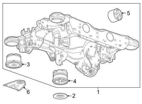 2024 Cadillac LYRIQ Cradle Assembly-Rear Suspension Diagram for 86544558