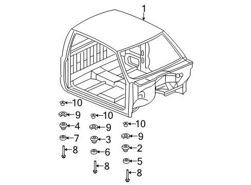 2007 Chevy Silverado 2500 HD Cab Assembly Diagram 4 - Thumbnail