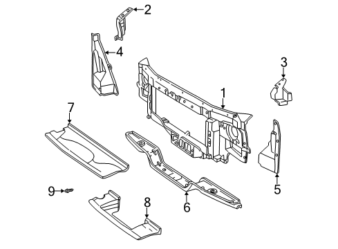 2002 GMC Savana 3500 Radiator Support Diagram