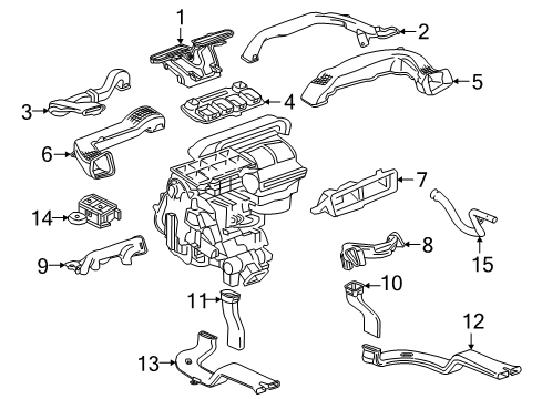 2025 Cadillac XT6 Ducts Diagram