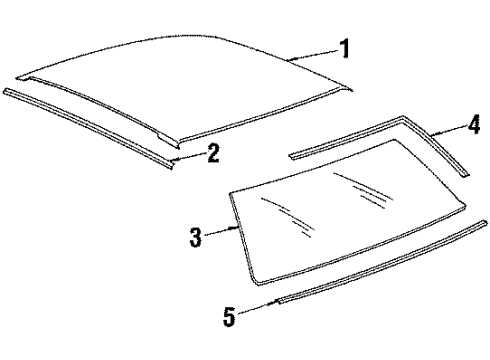 1987 Pontiac Sunbird Roof & Components Diagram 2 - Thumbnail