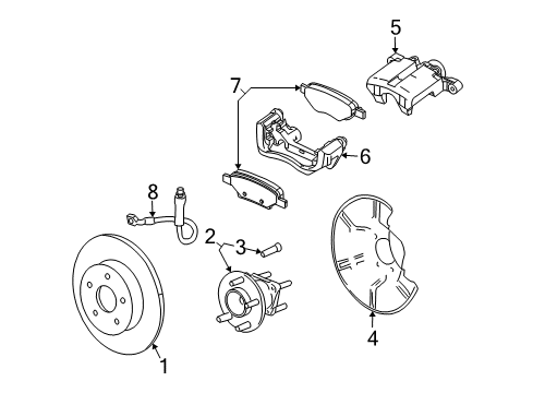 2005 Saturn Relay Brake Components Diagram 3 - Thumbnail