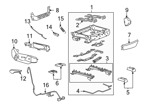 2012 Cadillac CTS Tracks & Components Diagram 9 - Thumbnail