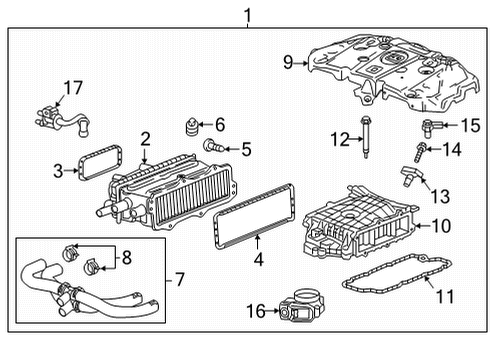 2021 Cadillac CT5 Air Inlet Cover Seal Diagram for 12652017