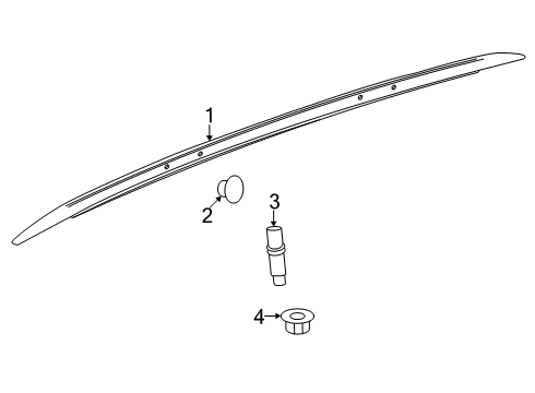 2024 Chevy Blazer EV Exterior Trim - Roof Diagram