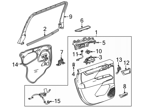 2024 GMC Acadia Switch, Door Window Diagram for 86824544