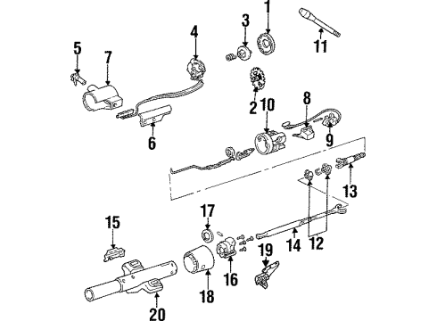 1987 Pontiac Grand Prix Lower Bowl Diagram for 7836067