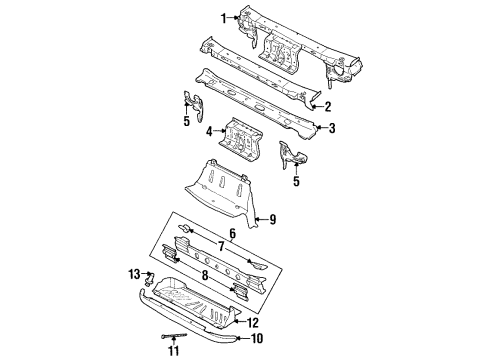 2002 Saturn SL2 Radiator Support Diagram