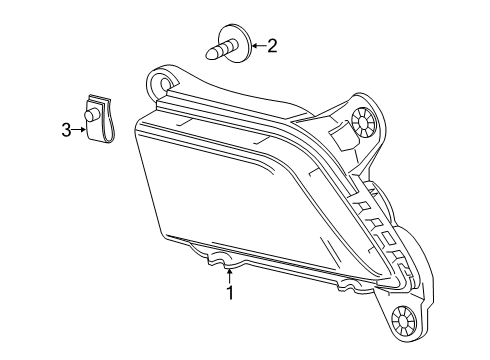 2022 Chevy Silverado 1500 LTD Lamp, Capsule/Headlamp/Fog Lamp, Front Diagram for 87816044