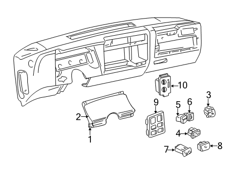 1995 Chevy Blazer Cluster & Switches Diagram