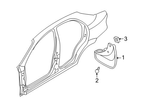 2004 Chevy Aveo Exterior Trim - Quarter Panel Diagram 2 - Thumbnail