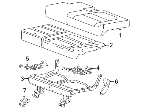 2025 Buick Enclave Cover Assembly-3RD Row Seat Cushion *Backen Blackk Diagram for 26449085