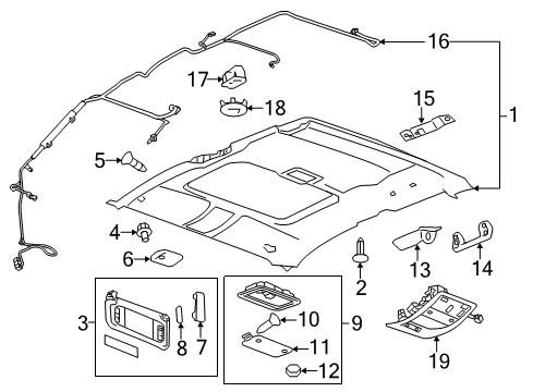 2012 Chevy Silverado 2500 HD Interior Trim - Cab Diagram 6 - Thumbnail