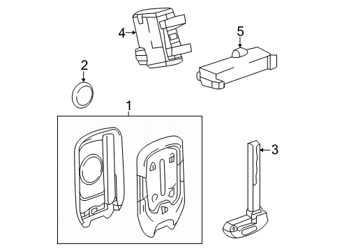 2024 GMC Acadia Keyless Entry Components Diagram