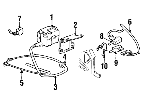 1997 Cadillac DeVille Control Module Diagram for 25344191