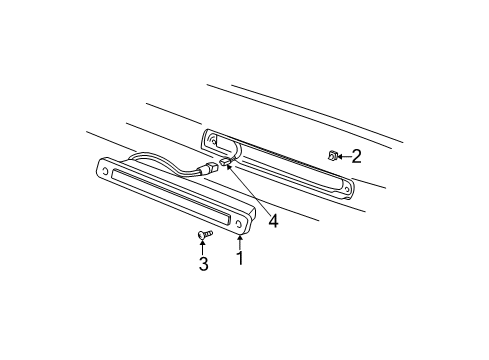 2000 Pontiac Montana Stop Lamp Assembly Bolt Diagram for 10400756