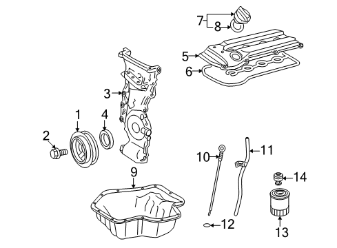 2010 Pontiac Vibe Guide Tube Diagram for 19185372
