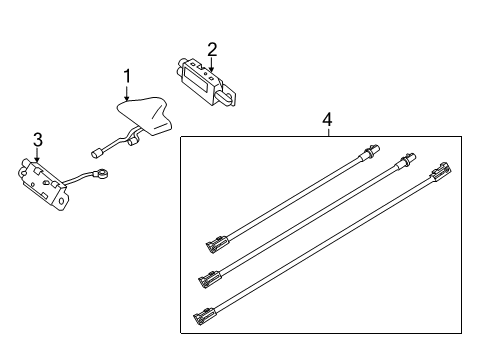 2013 Cadillac XTS Antenna Mast Diagram for 20972286