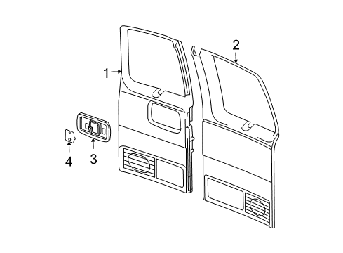 2025 Chevy Express 2500 Interior Trim - Back Door Diagram