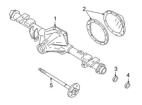 2008 Hummer H2 Axle Assembly, Rear Diagram for 25904964