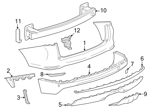 2023 Chevy Equinox Bumper & Components - Rear Diagram 4 - Thumbnail