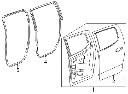 2023 Chevy Colorado Door & Components Diagram 2 - Thumbnail