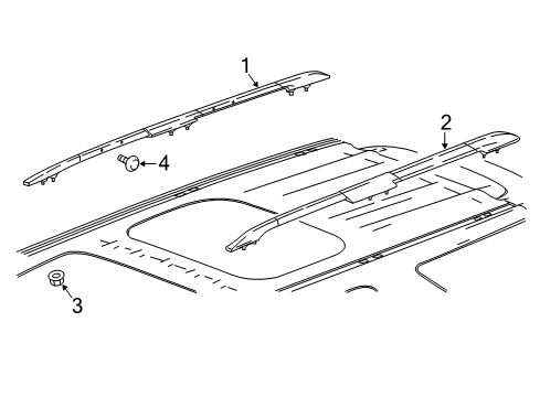 2024 Chevy Traverse Limited Luggage Carrier Diagram