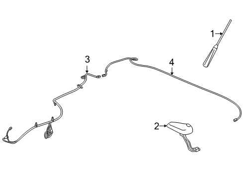 2012 GMC Terrain Antenna Mast Diagram for 20958556