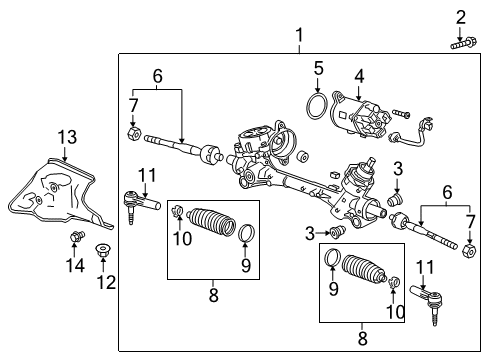 2020 Buick Regal TourX Gear Assembly Mount Bolt Diagram for 11610913