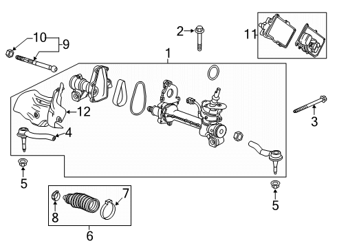 2024 Chevy Traverse Steering Gear & Linkage Diagram