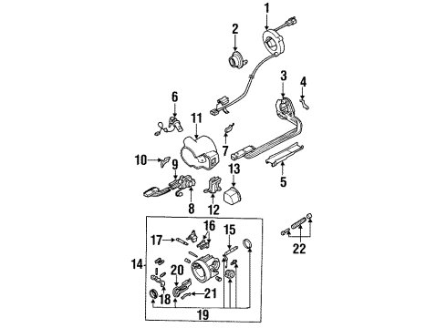 1993 Pontiac Firebird Lock Pin Diagram for 7808613