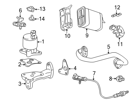 2004 Pontiac Grand Am Purge Valve Bracket Diagram for 12596682