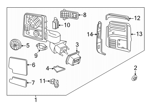 2025 Chevy Silverado 3500 HD Mirror Assembly-Outside Rear View *Black Diagram for 86823997