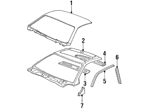 1988 Pontiac Fiero Filler, Driver Side Diagram for 20694741