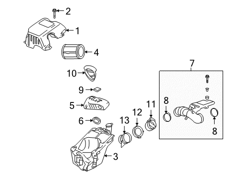 2007 Buick Rainier Lower Housing Bolt Diagram for 15045901