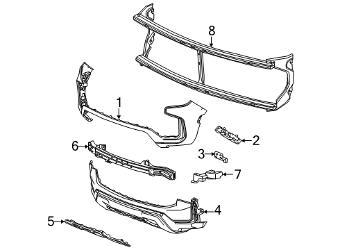 2024 Chevy Tahoe Bumper & Components - Front Diagram 2 - Thumbnail