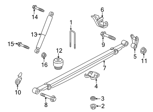 2022 GMC Sierra 2500 HD Leaf Spring Diagram for 87838965