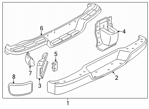 2025 Chevy Express 2500 Rear Bumper Diagram