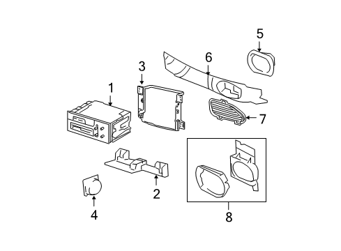 2007 GMC Savana 1500 Radio Diagram for 15131158