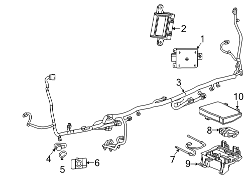 2024 Buick Encore GX Electrical Components - Rear Bumper Diagram