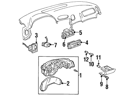1999 Oldsmobile Silhouette Combination Switch Diagram for 10409297