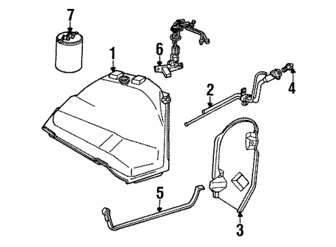 1985 Pontiac 6000 Fuel Pump Diagram for 25116281