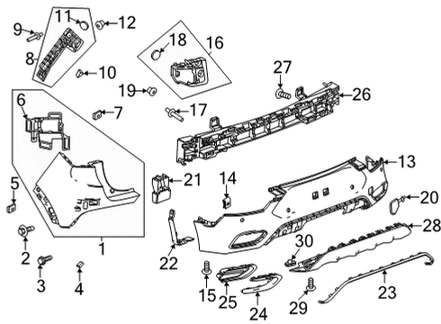 2023 Buick Encore GX Upper Bracket, Driver Side Diagram for 42763508