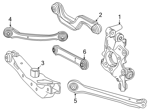 2025 Cadillac OPTIQ Rear Suspension Components Diagram