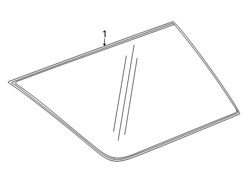 2024 Cadillac Escalade Glass & Hardware - Quarter Panel Diagram