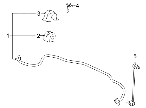 2013 Buick Regal Stabilizer Bar & Components Diagram 2 - Thumbnail